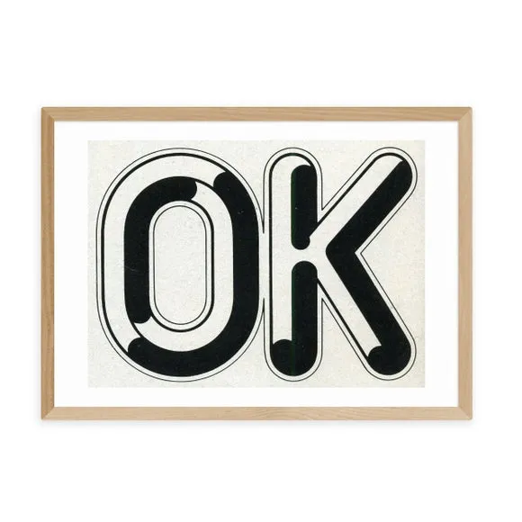 Typography Wall Print - Black, Paper