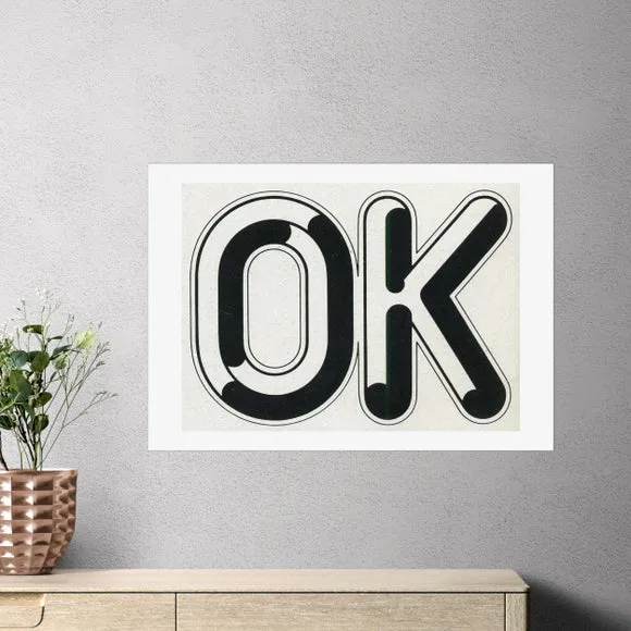 Typography Wall Print - Black, Paper