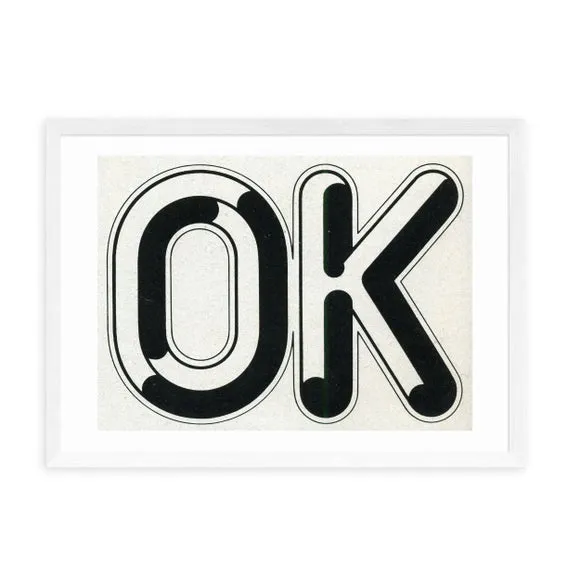 Typography Wall Print - Black, Paper