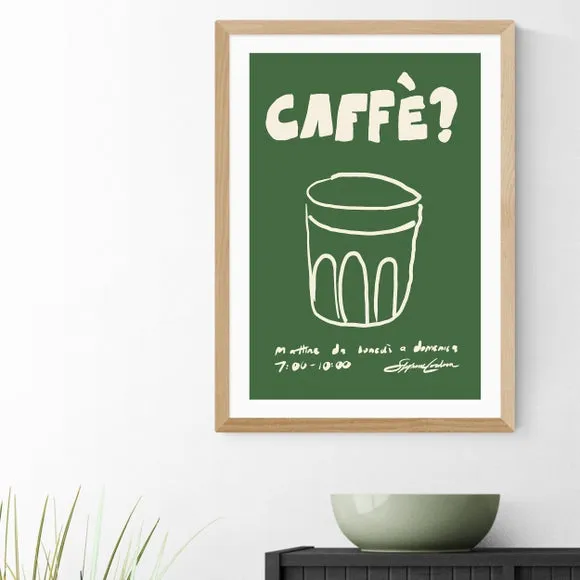 Typography Wall Print - Green, Archival Paper