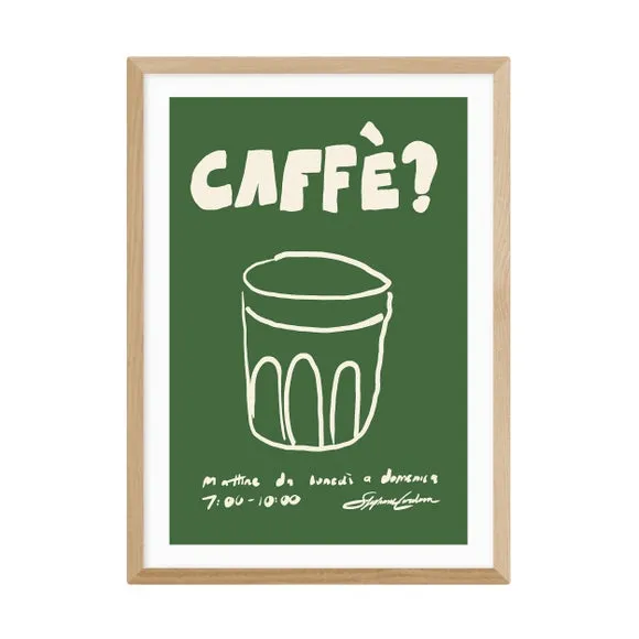 Typography Wall Print - Green, Archival Paper