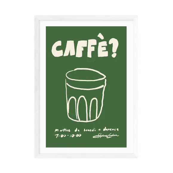 Typography Wall Print - Green, Archival Paper