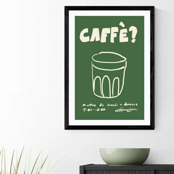 Typography Wall Print - Green, Archival Paper