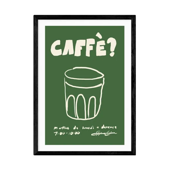 Typography Wall Print - Green, Archival Paper
