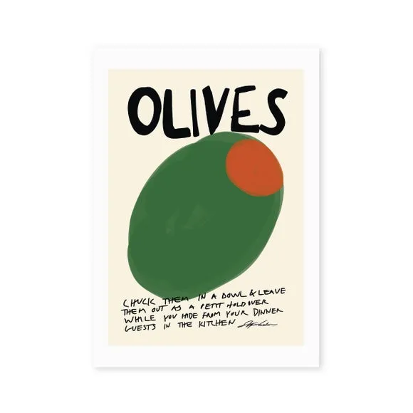 Typography Wall Print - Green