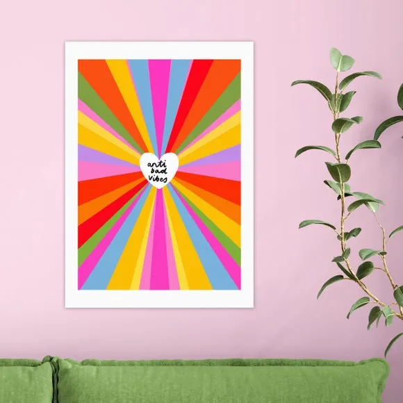 Typography Wall Print - Multicolor, Paper