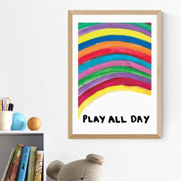 Typography Wall Print - Multicolor, Paper