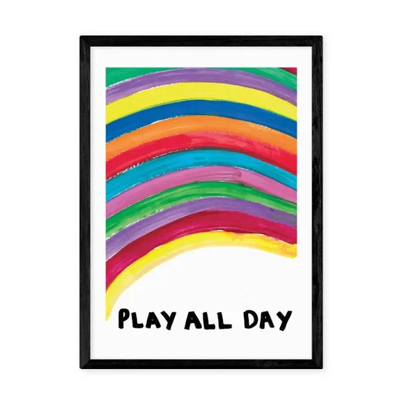 Typography Wall Print - Multicolor, Paper