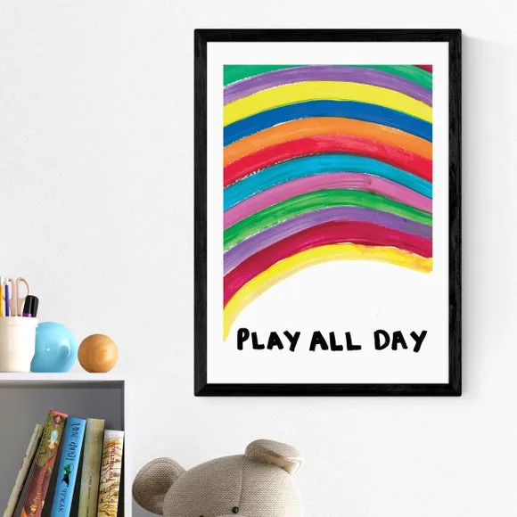 Typography Wall Print - Multicolor, Paper