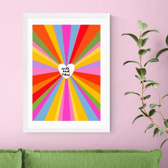 Typography Wall Print - Multicolor, Paper