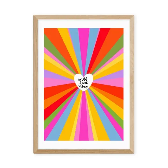 Typography Wall Print - Multicolor, Paper