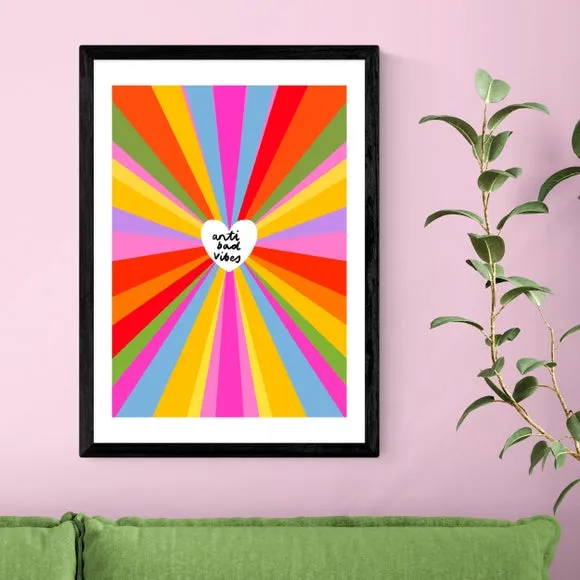 Typography Wall Print - Multicolor, Paper