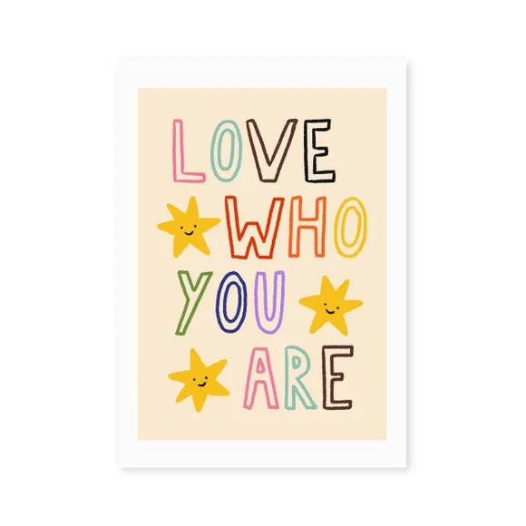 Typography Wall Print - Multicoloured, Paper