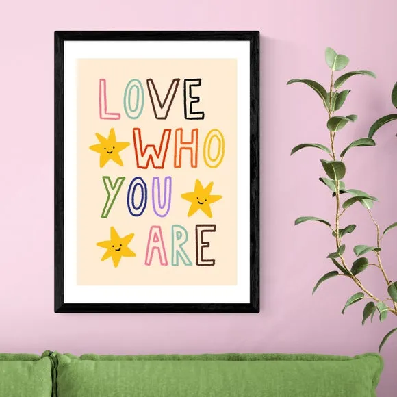 Typography Wall Print - Multicoloured, Paper