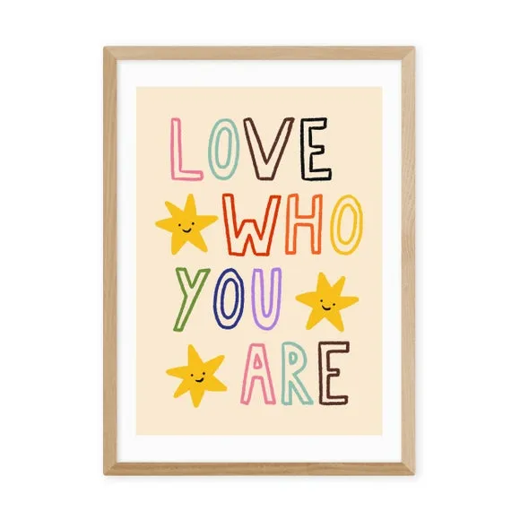 Typography Wall Print - Multicoloured, Paper