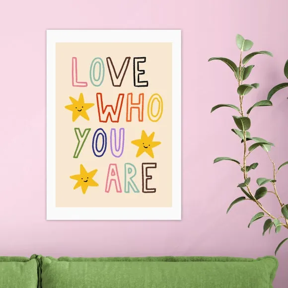 Typography Wall Print - Multicoloured, Paper