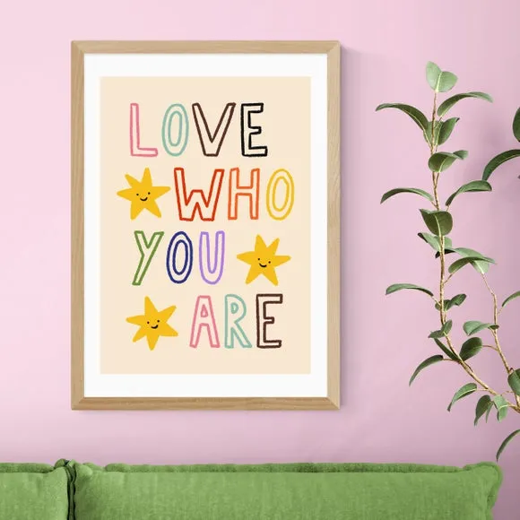 Typography Wall Print - Multicoloured, Paper