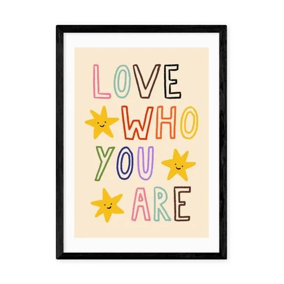 Typography Wall Print - Multicoloured, Paper