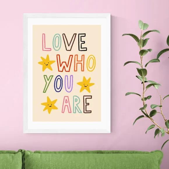 Typography Wall Print - Multicoloured, Paper