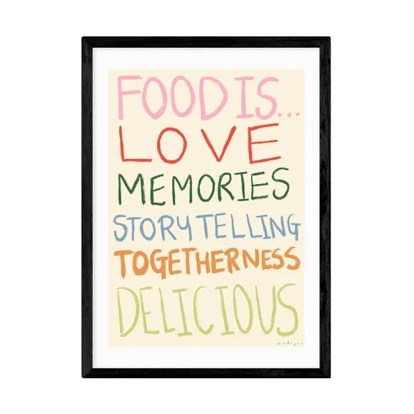 Typography Wall Print - Natural, Paper