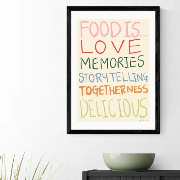 Typography Wall Print - Natural, Paper
