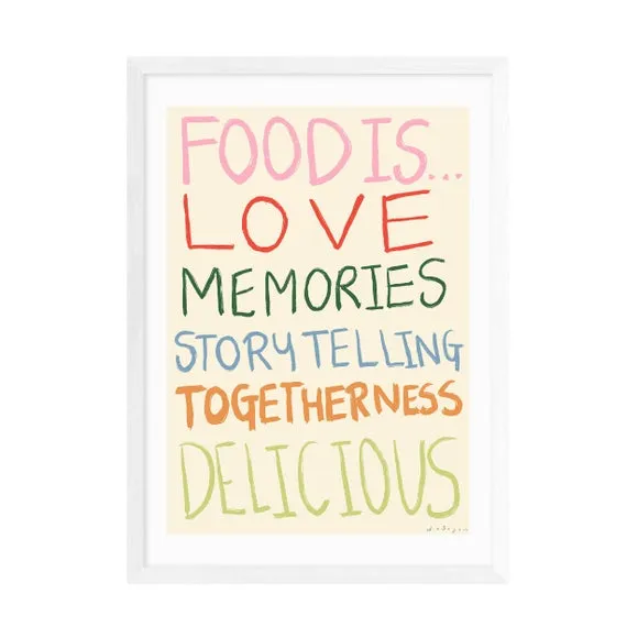 Typography Wall Print - Natural, Paper