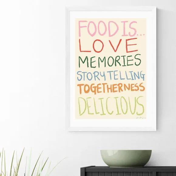 Typography Wall Print - Natural, Paper