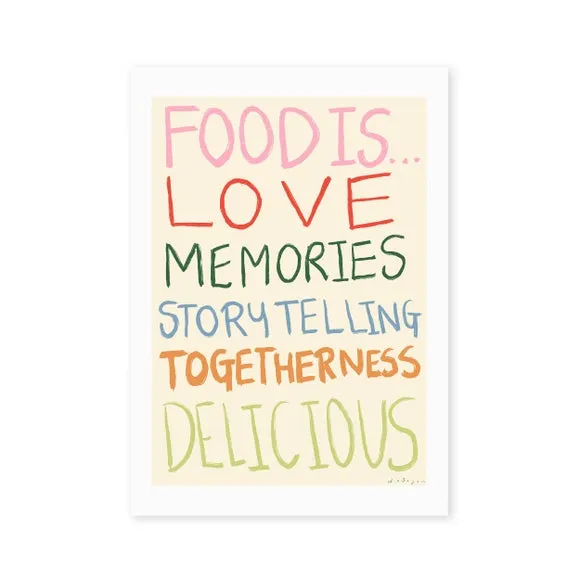 Typography Wall Print - Natural, Paper