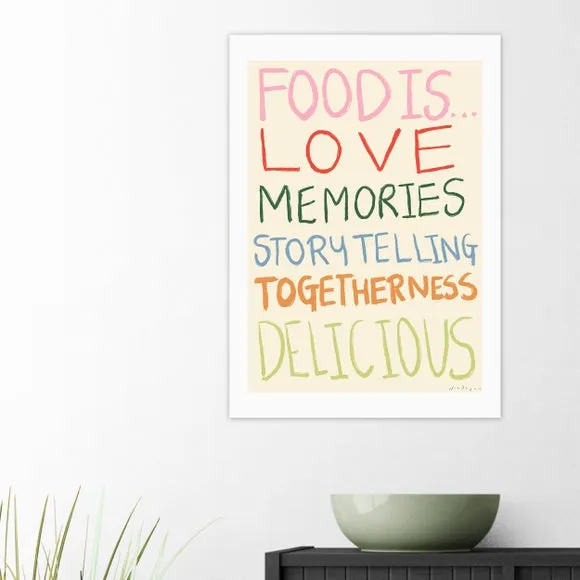 Typography Wall Print - Natural, Paper