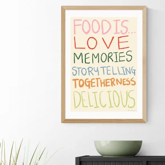 Typography Wall Print - Natural, Paper