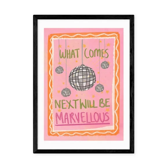 Typography Wall Print - Pink, Archival Paper