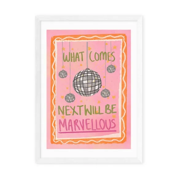Typography Wall Print - Pink, Archival Paper