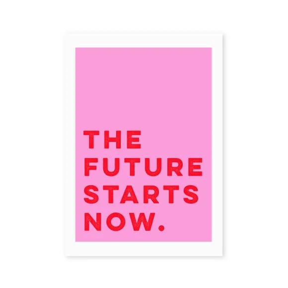 Typography Wall Print - Pink, Archival Paper