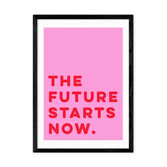 Typography Wall Print - Pink, Archival Paper