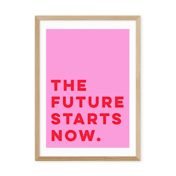 Typography Wall Print - Pink, Archival Paper