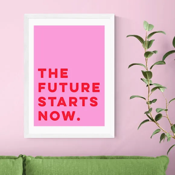 Typography Wall Print - Pink, Archival Paper