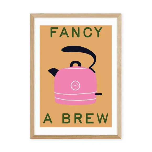 Typography Wall Print - Pink, Paper