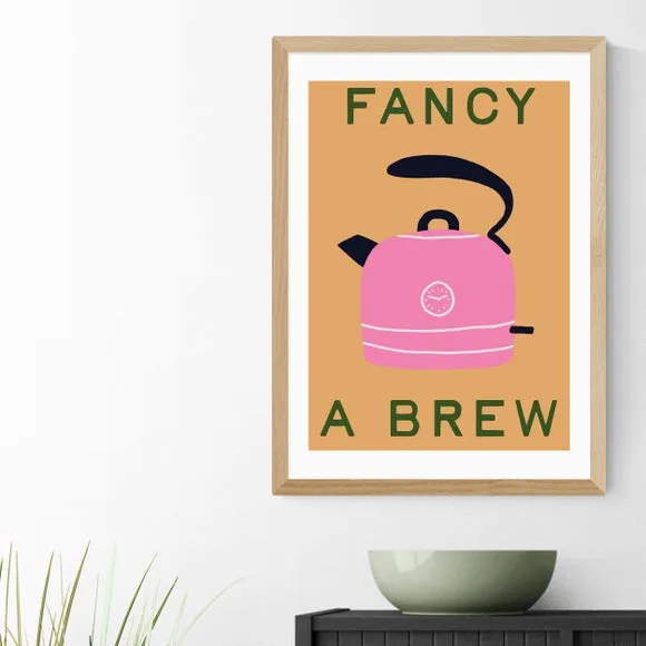 Typography Wall Print - Pink, Paper
