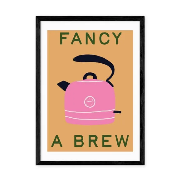 Typography Wall Print - Pink, Paper