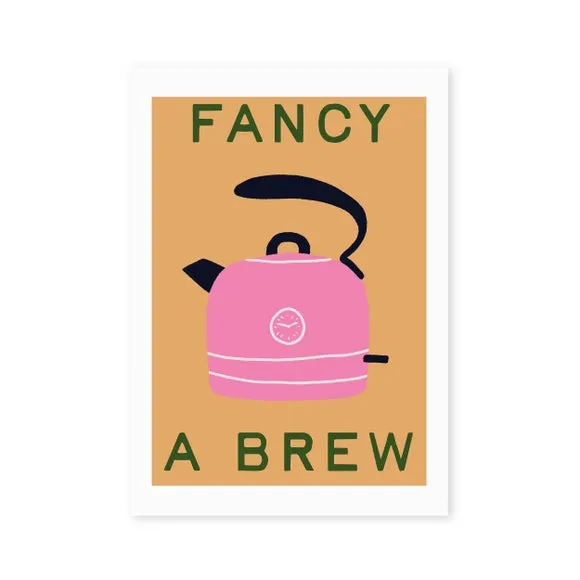 Typography Wall Print - Pink, Paper