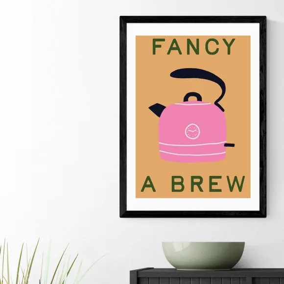 Typography Wall Print - Pink, Paper