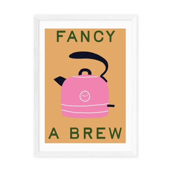 Typography Wall Print - Pink, Paper