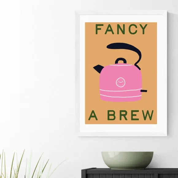 Typography Wall Print - Pink, Paper