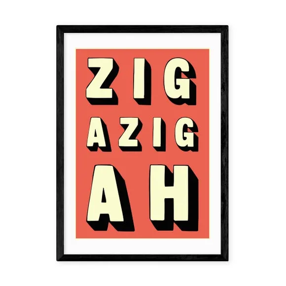 Typography Wall Print - Red