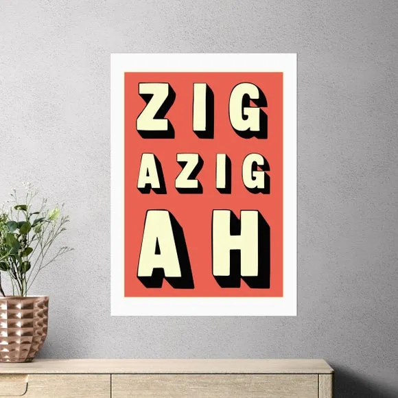 Typography Wall Print - Red