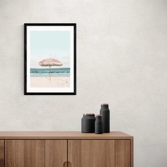 Umbrella Wall Print - Blue, Archival Paper