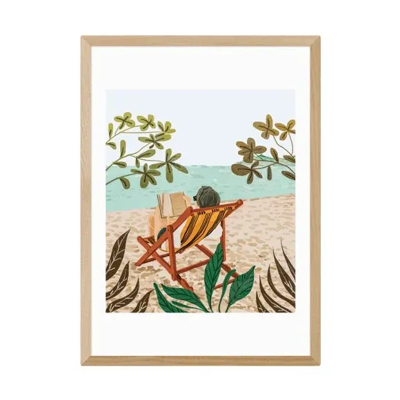 Vacay Book Club Print - Multicolor, Paper