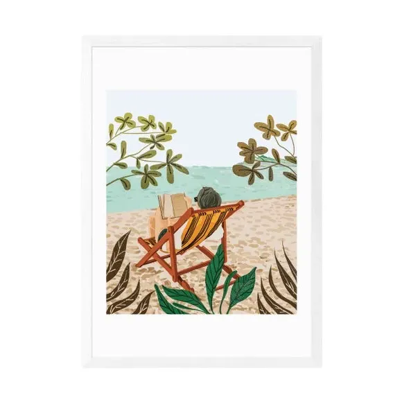 Vacay Book Club Print - Multicolor, Paper