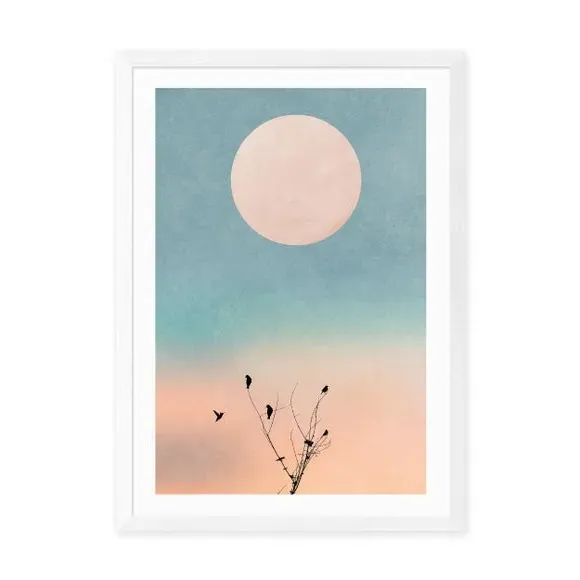 Waking Up Warm Art Print - Blue