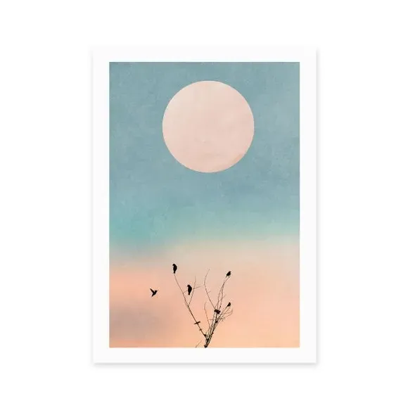 Waking Up Warm Art Print - Blue